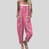 Sally | Dungarees with Flowers and Hearts