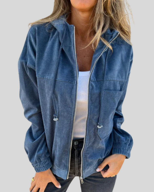 Mabel | Corduroy Hooded Jacket
