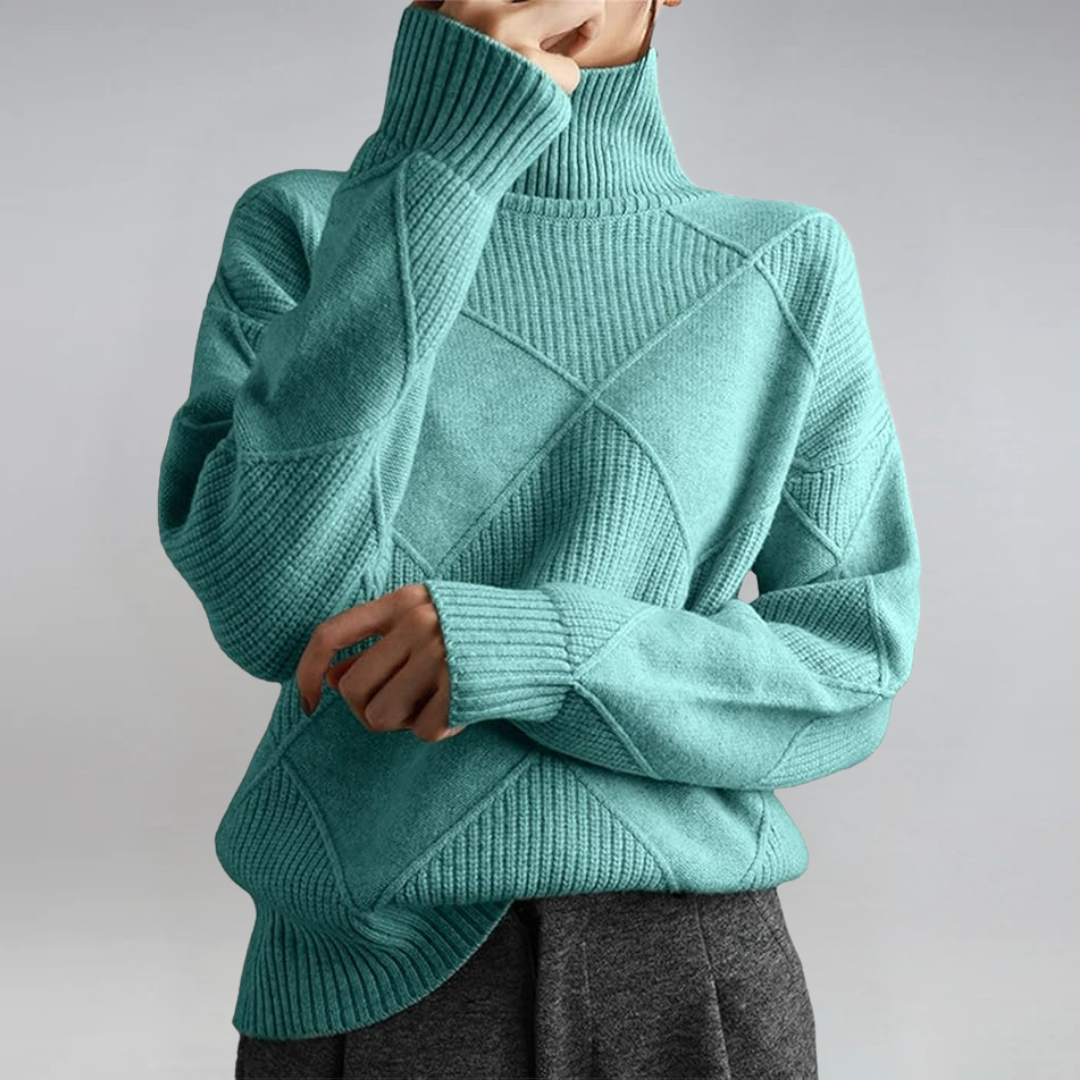 Lauren | Luxurious Cashmere Sweater with Stand Collar
