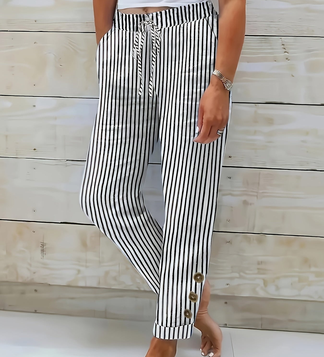 Raquelle | Casual Striped Pants