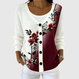 Ruby | Burgundy Floral Cardigan
