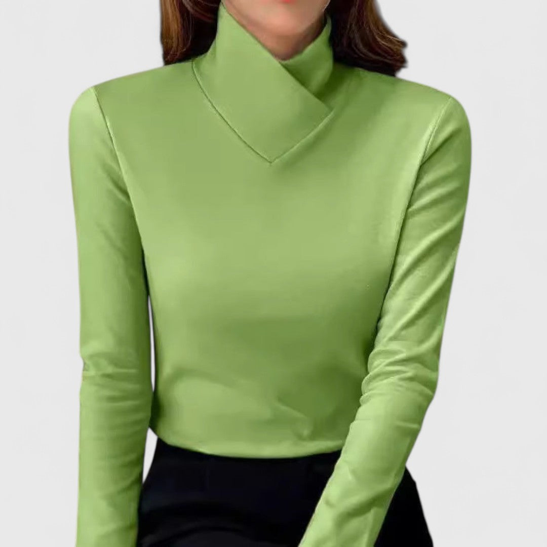Clair | Elegant Sweater with Stand Collar