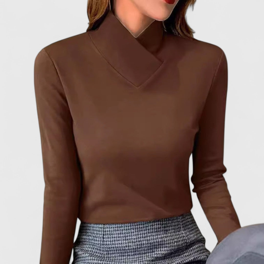 Clair | Elegant Sweater with Stand Collar