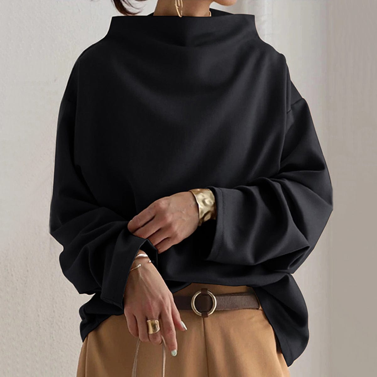Lisa | Casual Sweater with Stand Collar