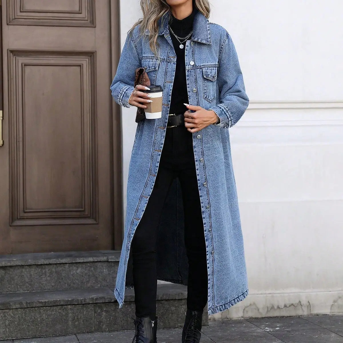 Harlow | Longline Denim Coat