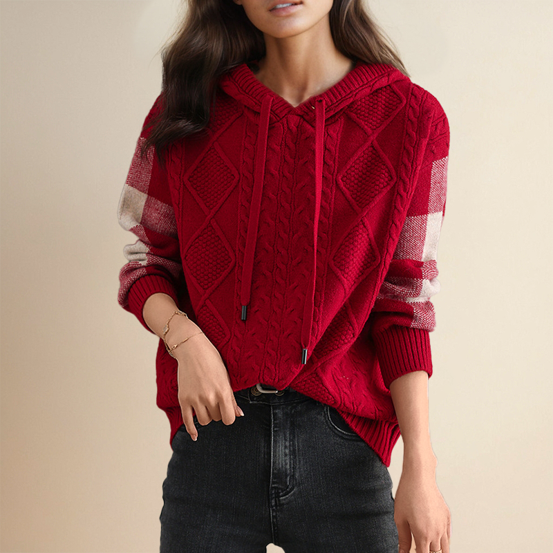 Emily | Cable-Knit Hoodie